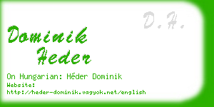 dominik heder business card
